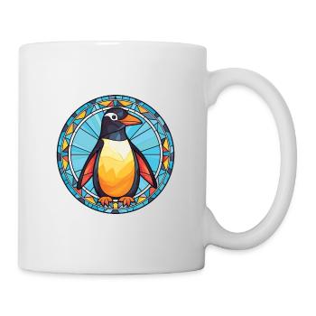 Penguin Colorful Watercolor Animal Illustration - Mug - white - Right