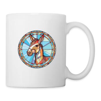 Âne aquarelle colorée Animal animal animal Illustration - Mug blanc - blanc - Droite