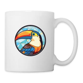 Toucan Colorful Watercolor Animal Pet Illustration - Mug - white - Right