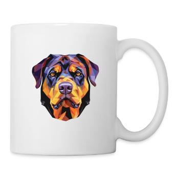 Rottweiler Chien Aquarelle Colorée Animal Cartoon - Mug blanc - blanc - Droite