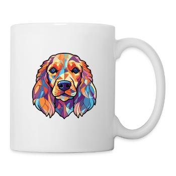 Englischer Cocker Spaniel Hund Buntes Aquarell Haustier - Tasse - Weiß - Rechts