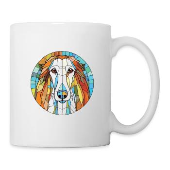 Russe Barzoï Chien Aquarelle Colorée Animal De Compagnie - Mug blanc - blanc - Droite