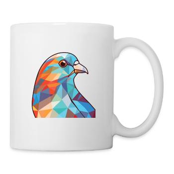 Taube buntes Aquarell Tier Haustier Illustration - Tasse - Weiß - Rechts