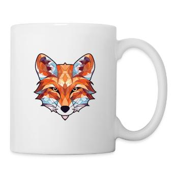 Fuchs buntes Aquarell Tier Haustier Illustration - Tasse - Weiß - Rechts