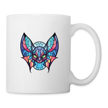Bat Colorful Watercolor Animal Pet Illustration - Mug - white - Right