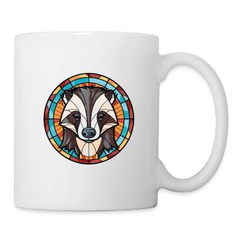 Badger Colorful Watercolor Animal Pet Illustration - Mug - white - Right