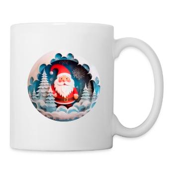 Santa Claus Kugel - Tasse - Weiß - Rechts
