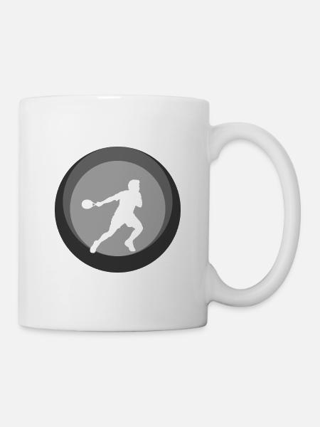 Schläger Squash Spieler Squashschläger - Tasse - Weiß