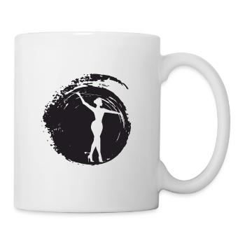 Bâton de tournage de tige Bâton de tournage Bâton de tournage Bâton de tournage de bâton de Twirling - Mug blanc - blanc - Droite