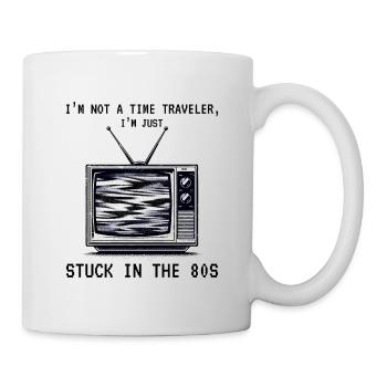 Écran de télévision vintage : lien nostalgique avec les années 80 - Mug blanc - blanc - Droite
