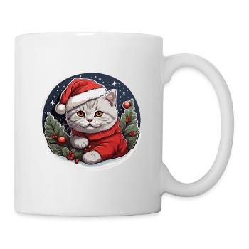 Noël British Shorthair - Mug blanc - blanc - Droite