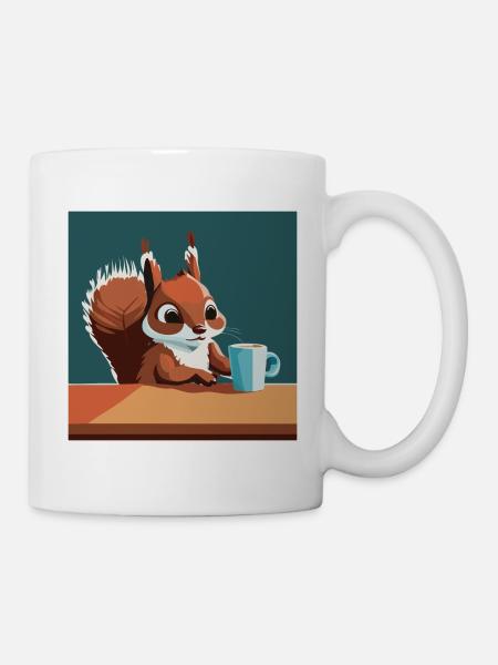 Kaffeehörnchen - Tasse - Weiß