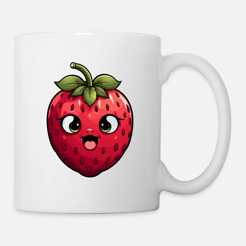 Cute Funny Strawberry Summer Kawaii Gift - Mug - white