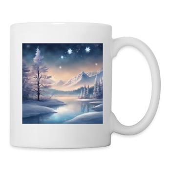 Winterlandschaft Fantasy - Tasse - Weiß - Rechts