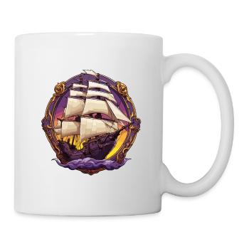 Schiff / Boot / Anker / Meer / Ocean / Kapitän - Tasse - Weiß - Rechts
