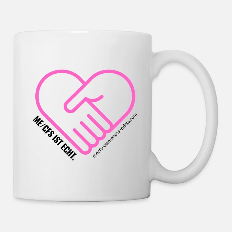 AWARENESS HERZ - pink - Tasse - Weiß