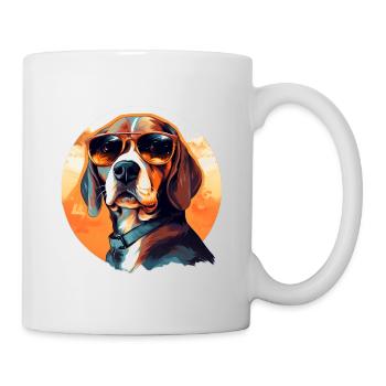 Beagle Cool - Beagle Hund - Tasse - Weiß - Rechts
