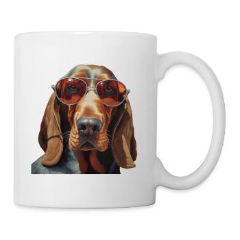 Basset Hound Cool - Basset Hound Hund - Tasse - Weiß - Rechts