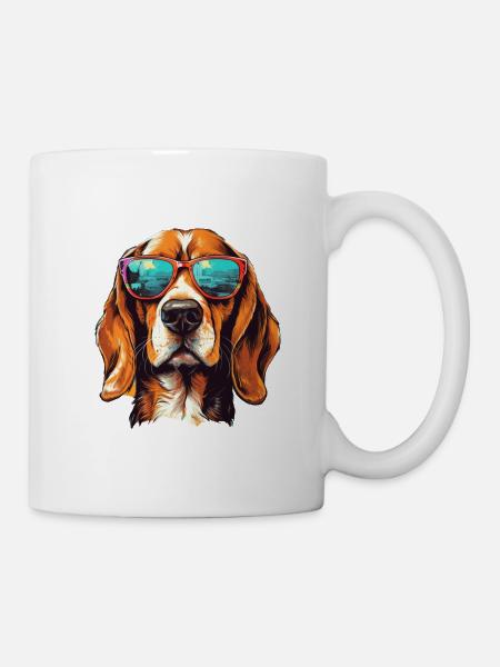 Beagle Cool - Beagle Hund - Tasse - Weiß