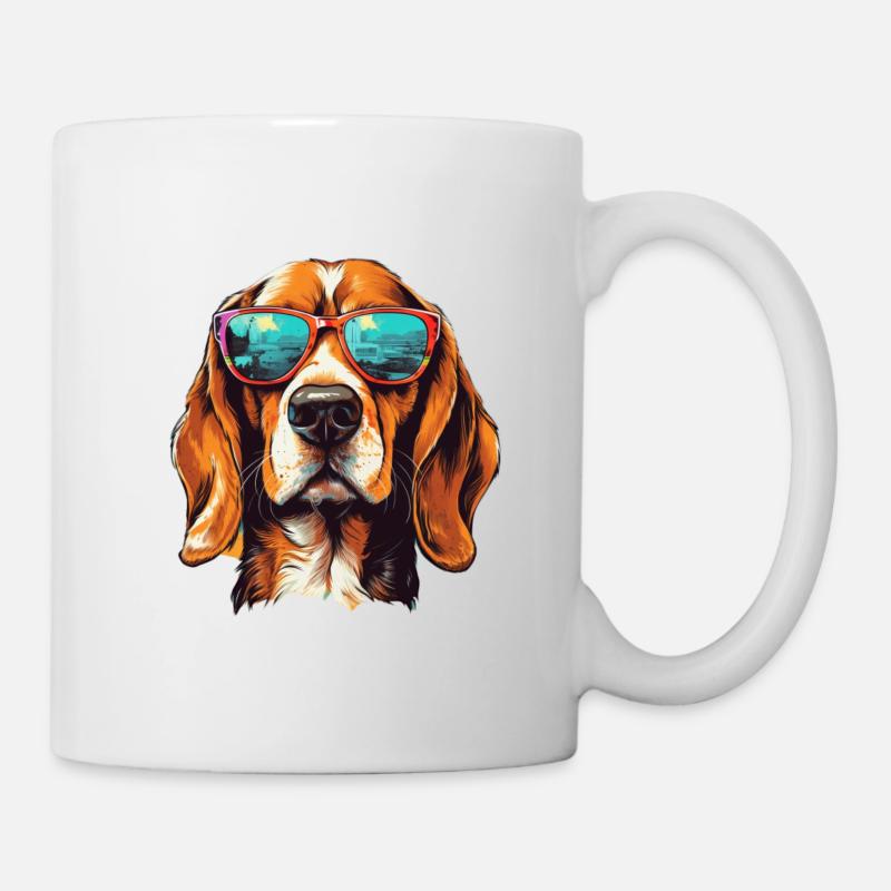 Beagle Cool - Beagle Hund - Tasse - Weiß