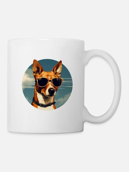 Basenji Cool - Basenji Hund - Tasse - Weiß