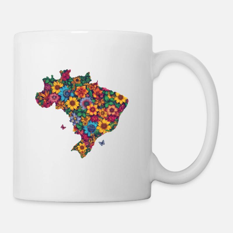 Brasil Flowers - Mug - white
