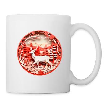 Weihnachten Kugel - Tasse - Weiß - Rechts