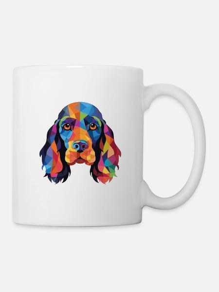 American Cocker Spaniel Hund Buntes Aquarell - Tasse - Weiß