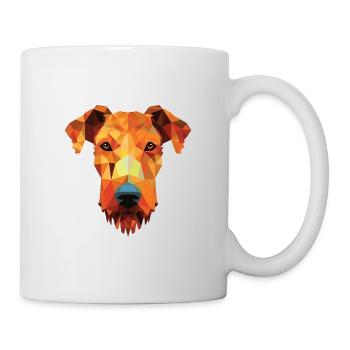 Airedale Terrier chien aquarelle colorée Animal - Mug blanc - blanc - Droite