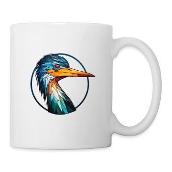 Kormoran bunte Aquarell-Tier-Illustration - Tasse - Weiß - Rechts