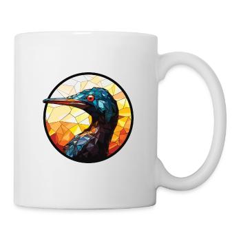 Kormoran bunte Aquarell-Tier-Illustration - Tasse - Weiß - Rechts