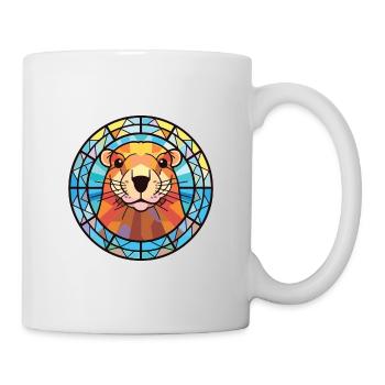 Groundhog Colorful Watercolor Animal Illustration - Mug - white - Right