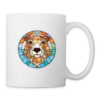 Murmeltier buntes Aquarell Tier Illustration - Tasse - Weiß - Rechts