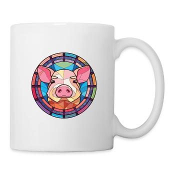 Cochon Aquarelle Colorée Animal Illustration D’animaux De Compagnie - Mug blanc - blanc - Droite
