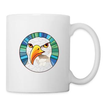 Mouette colorée aquarelle Animal Illustration - Mug blanc - blanc - Droite