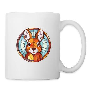Eichhörnchen buntes Aquarell Tier Illustration - Tasse - Weiß - Rechts
