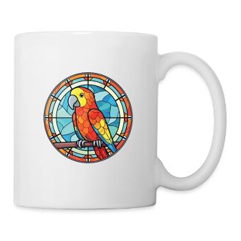 Parrot Colorful Watercolor Animal Pet Illustration - Mug - white - Right
