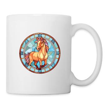 Poney Bébé Cheval Aquarelle Colorée Animal Cartoon - Mug blanc - blanc - Droite