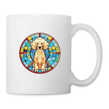 Caniche Chien Aquarelle Colorée Animal Illustration - Mug blanc - blanc - Droite