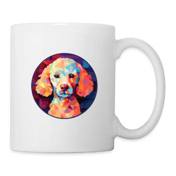 Poodle Dog Colorful Watercolor Animal Illustration - Mug - white - Right