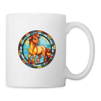 Poney Bébé Cheval Aquarelle Colorée Animal Cartoon - Mug blanc - blanc - Droite