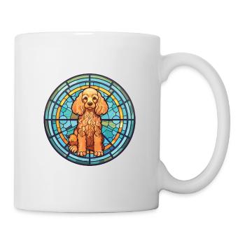 Caniche Chien Aquarelle Colorée Animal Illustration - Mug blanc - blanc - Droite