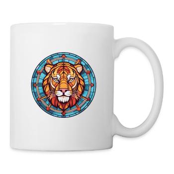 Tiger Colorful Watercolor Animal Pet Illustration - Mug - white - Right