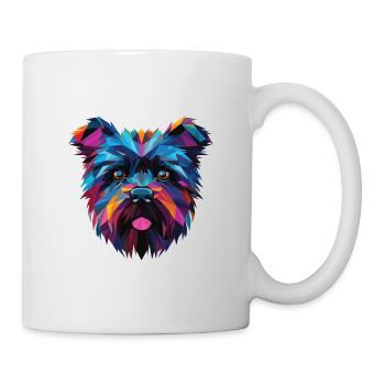 Affenpinscher Dog Breed Watercolor Illustration - Mug - white - Right