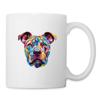 American Pitbull Terrier Dog Breed Watercolor - Mug - white - Right