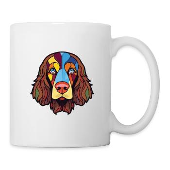 American Water Spaniel Dog Breed Watercolor Glass - Mug - white - Right