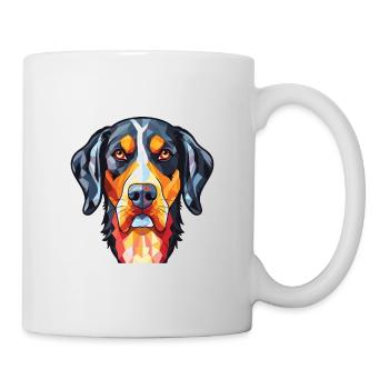 Appenzeller Sennenhund Dog Breed Watercolor Glass - Mug - white - Right
