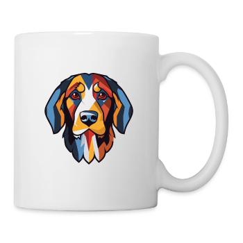 Österreichisches Brandlbracke Hunderasse Aquarellglas - Tasse - Weiß - Rechts