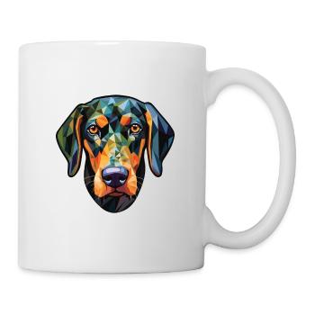 Austrian Black And Tan Hound Dog Breed Watercolor - Mug - white - Right