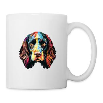 Alpine Spaniel Hunderasse Aquarell Illustration - Tasse - Weiß - Rechts